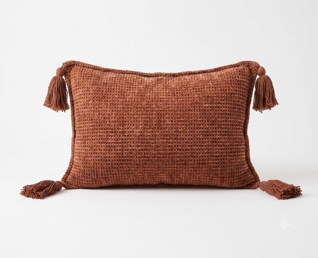 COJÍN BOHO “TIERRA NÓMADA ” CHOCOLATE 30×50 ZALMOHADAS - 1