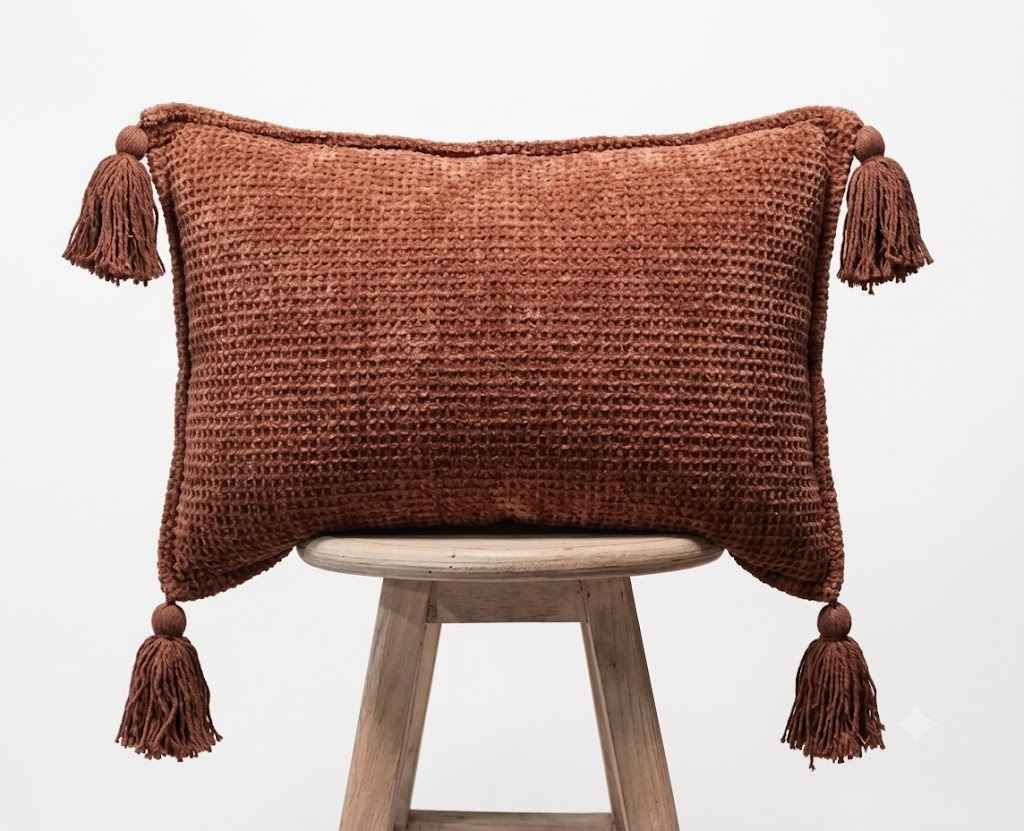 COJÍN BOHO “TIERRA NÓMADA ” CHOCOLATE 30×50 ZALMOHADAS - 3