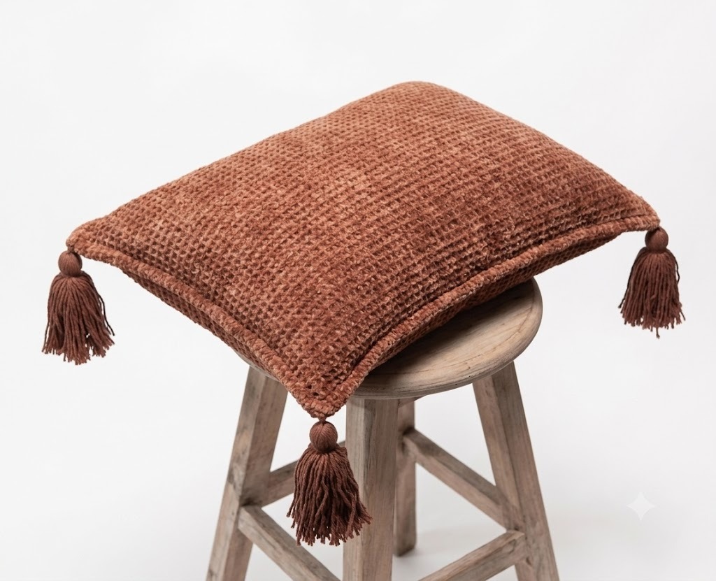 COJÍN BOHO “TIERRA NÓMADA ” CHOCOLATE 30×50 ZALMOHADAS - 4