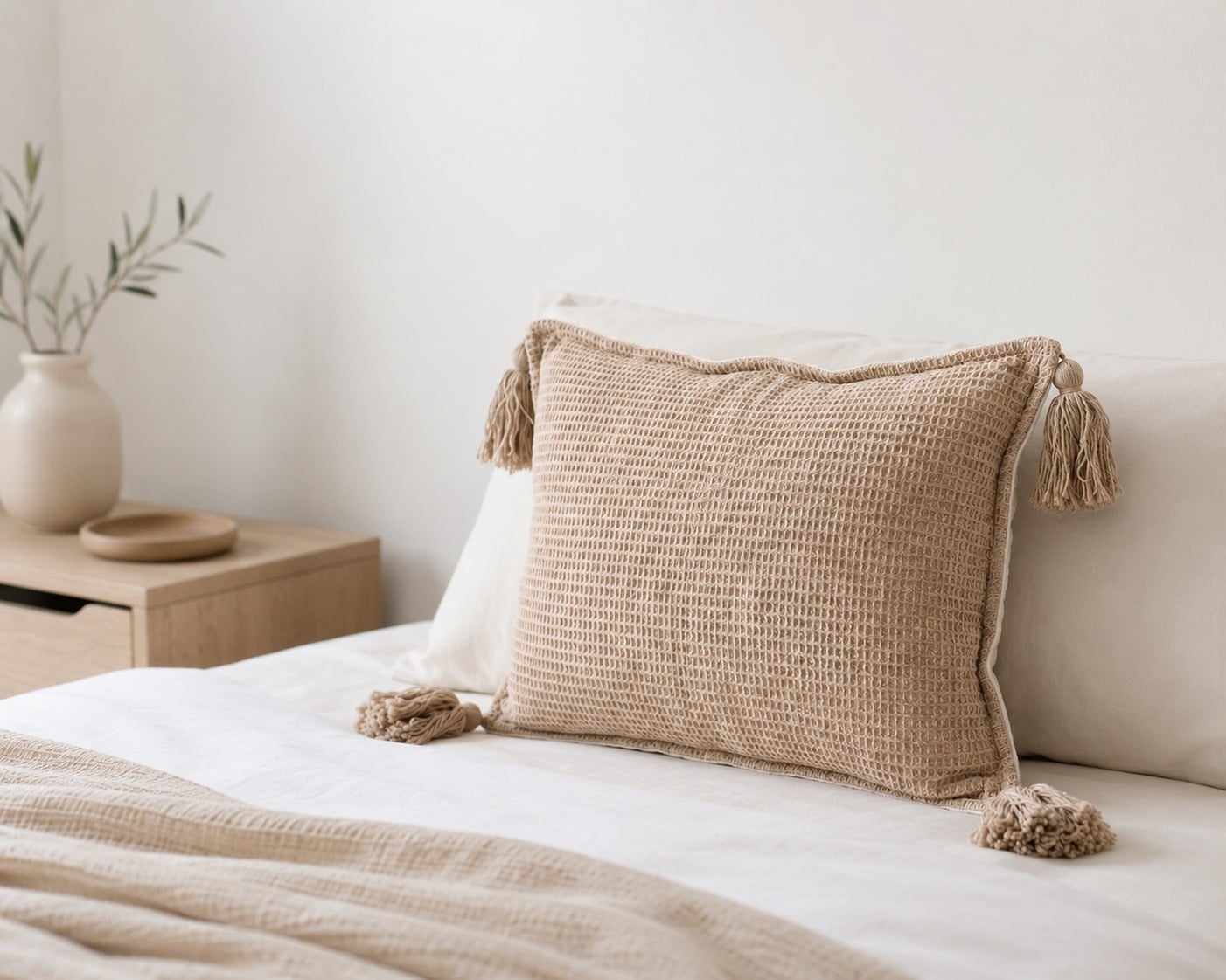 COJÍN BOHO “TIERRA NÓMADA CLARA ” BEIGE 30×50 ZALMOHADAS - 3