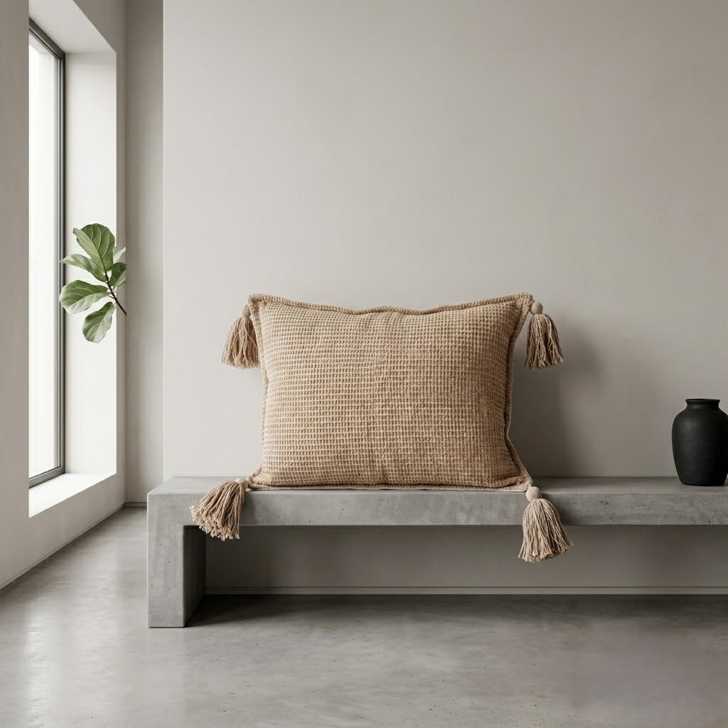 COJÍN BOHO “TIERRA NÓMADA CLARA ” BEIGE 30×50 ZALMOHADAS - 6