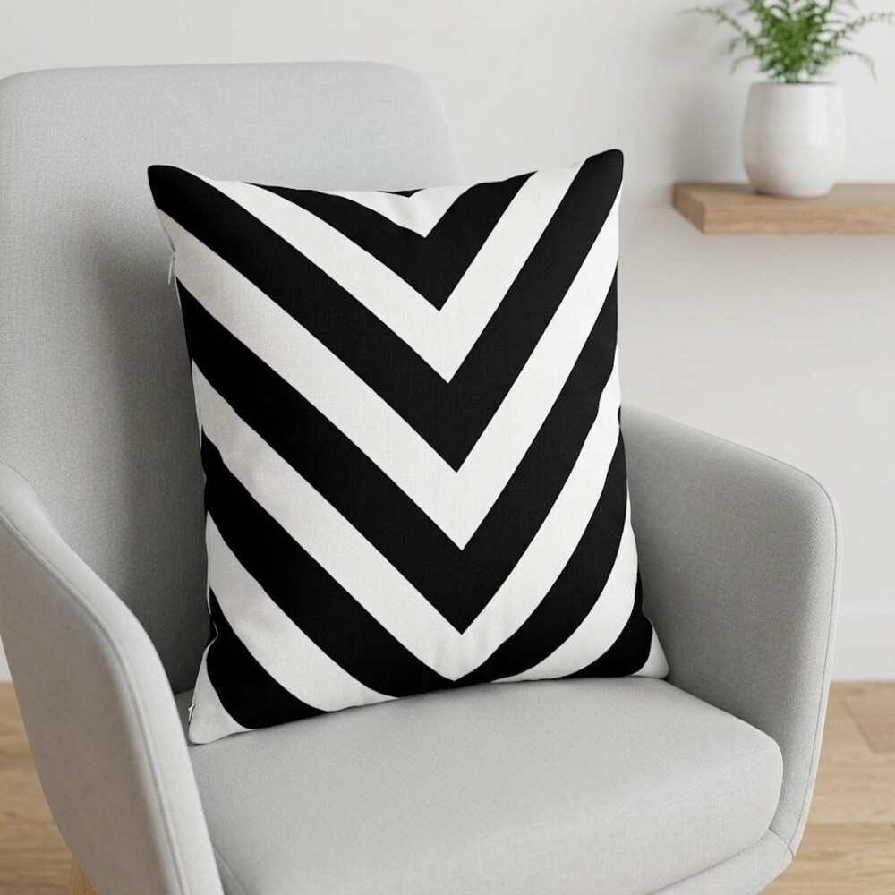COJÍN DECORATIVO CHEVRON ÉBANO 40X40 CM - 3