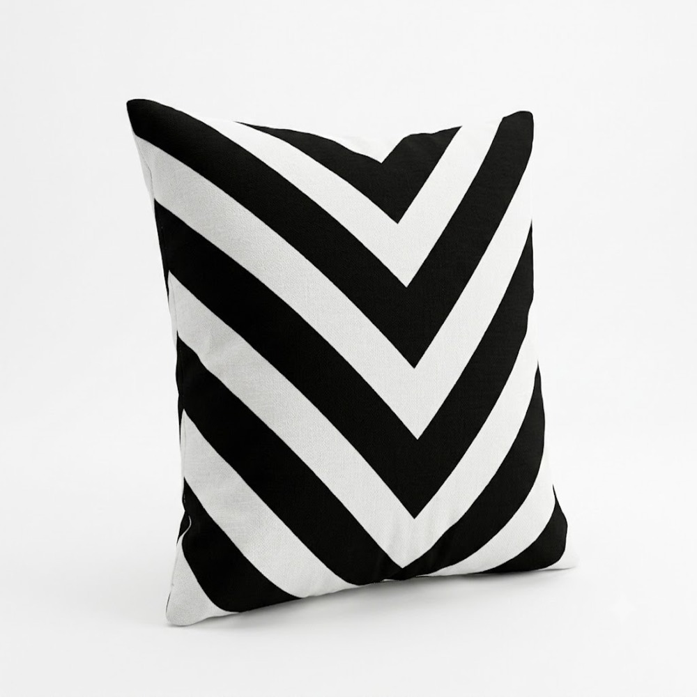 FUNDA DECORATIVO CHEVRON ÉBANO 40X40 CM - 1