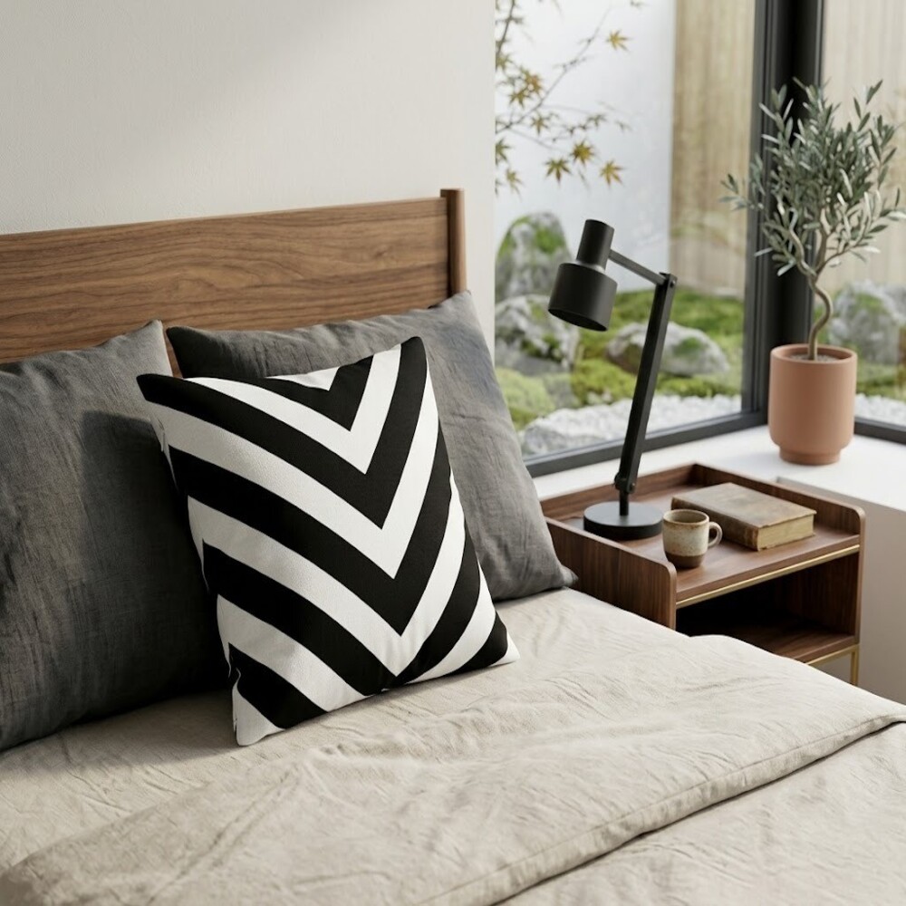 FUNDA DECORATIVO CHEVRON ÉBANO 40X40 CM - 2
