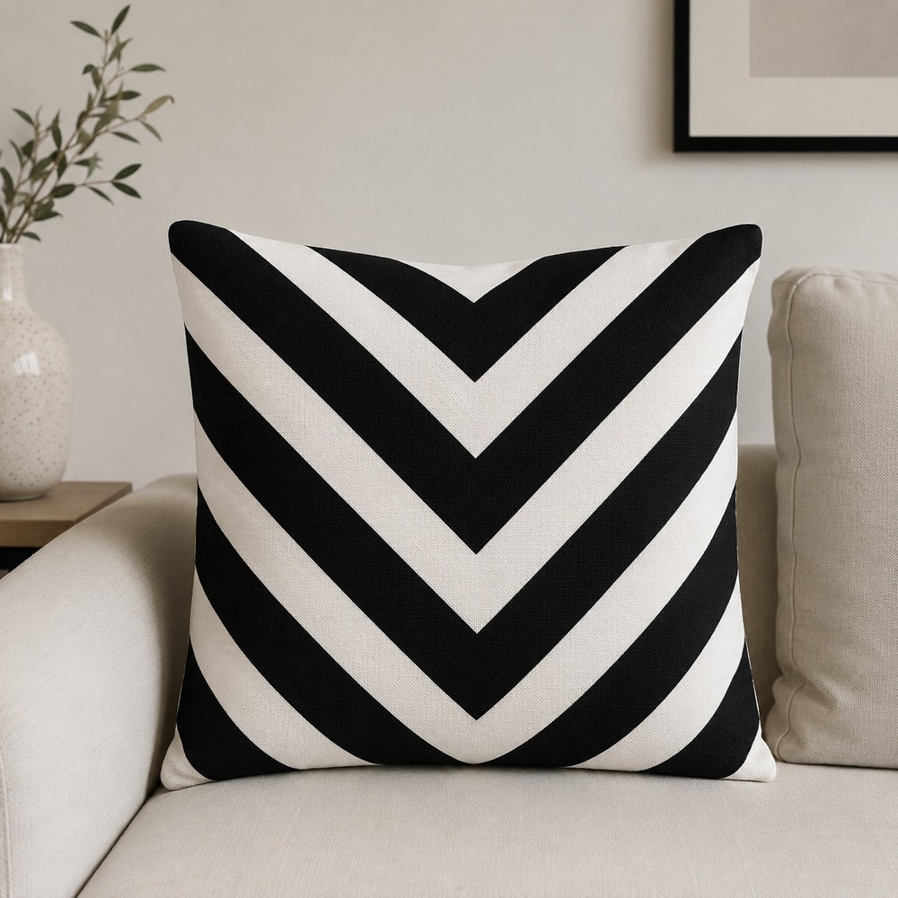 FUNDA DECORATIVO CHEVRON ÉBANO 40X40 CM - 4
