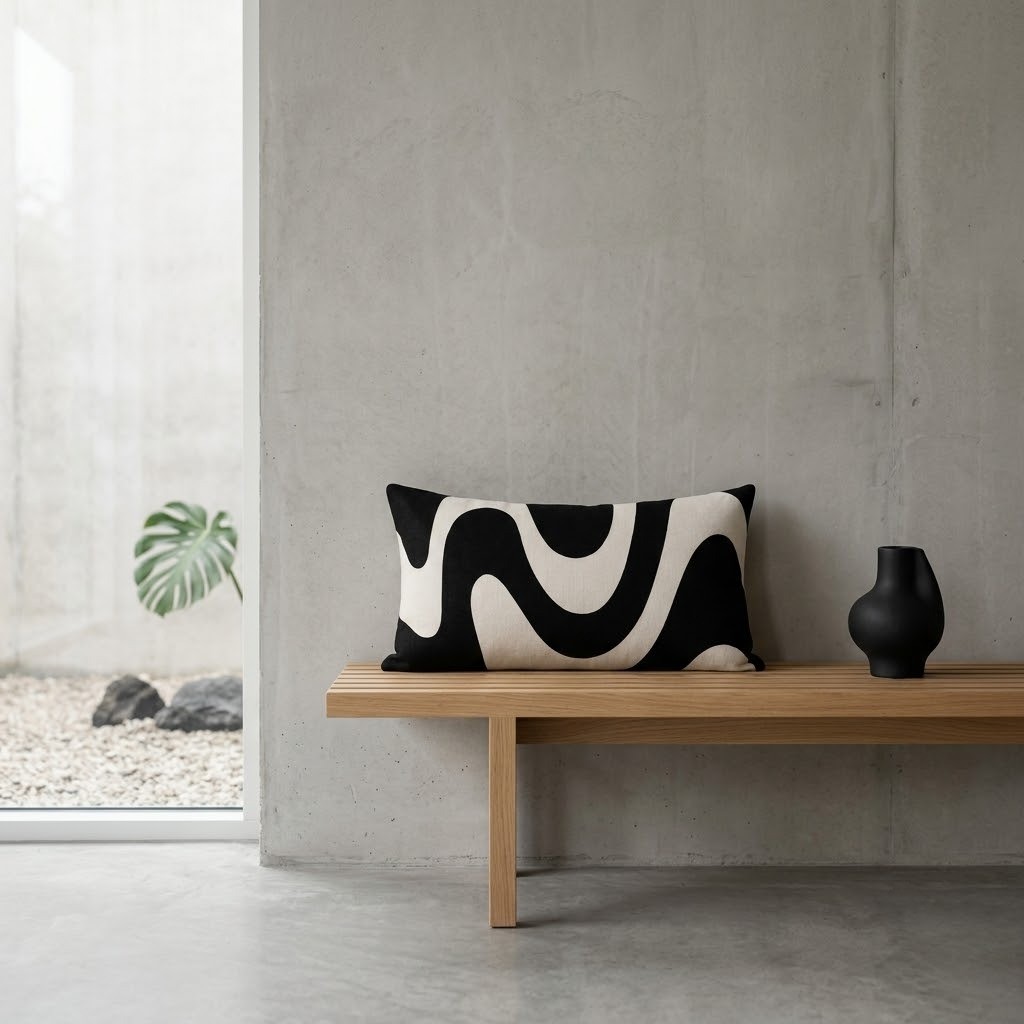 COJÍN DECORATIVO FLUIDO MONOCROMO 30X50 CM - 5