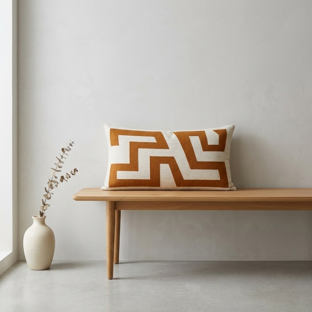 FUNDA DECORATIVO GEOMETRÍA TERRACOTA 30X50 CM - 3