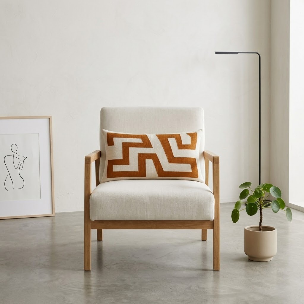 FUNDA DECORATIVO GEOMETRÍA TERRACOTA 30X50 CM - 4