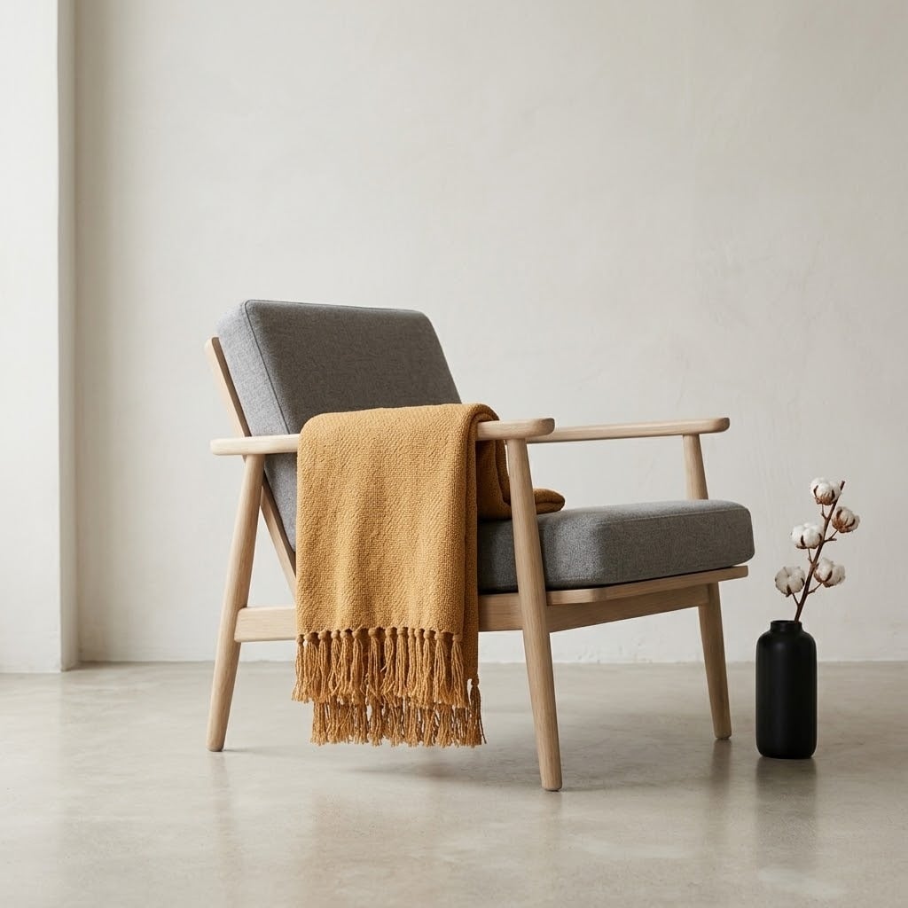 MANTA BOHEMIA NATURAL CAMEL CON BORLAS 200X200 CM - 3