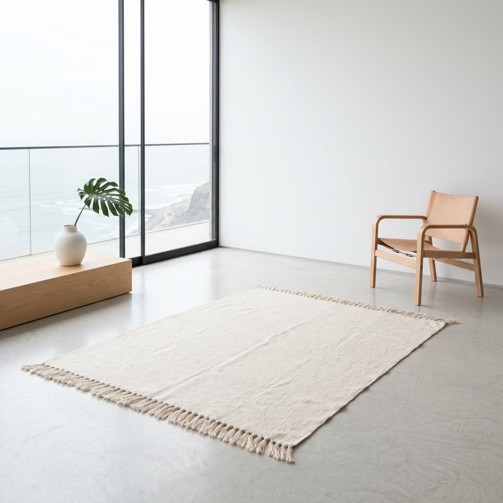 MANTA NÓRDICA BOHO DE ALGODÓN TEJIDO CON BORLAS 130X170 CM - 7