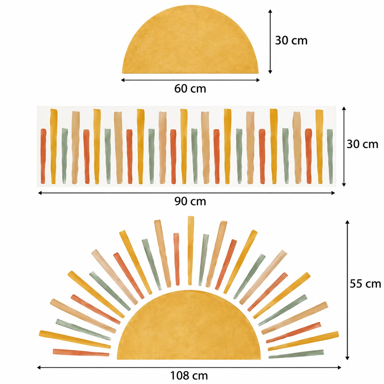 PANEL DECORATIVO ADHESIVO ESTALLIDO SOLAR ZALMOHADAS AMARILLO 108 X 55 CM - 4