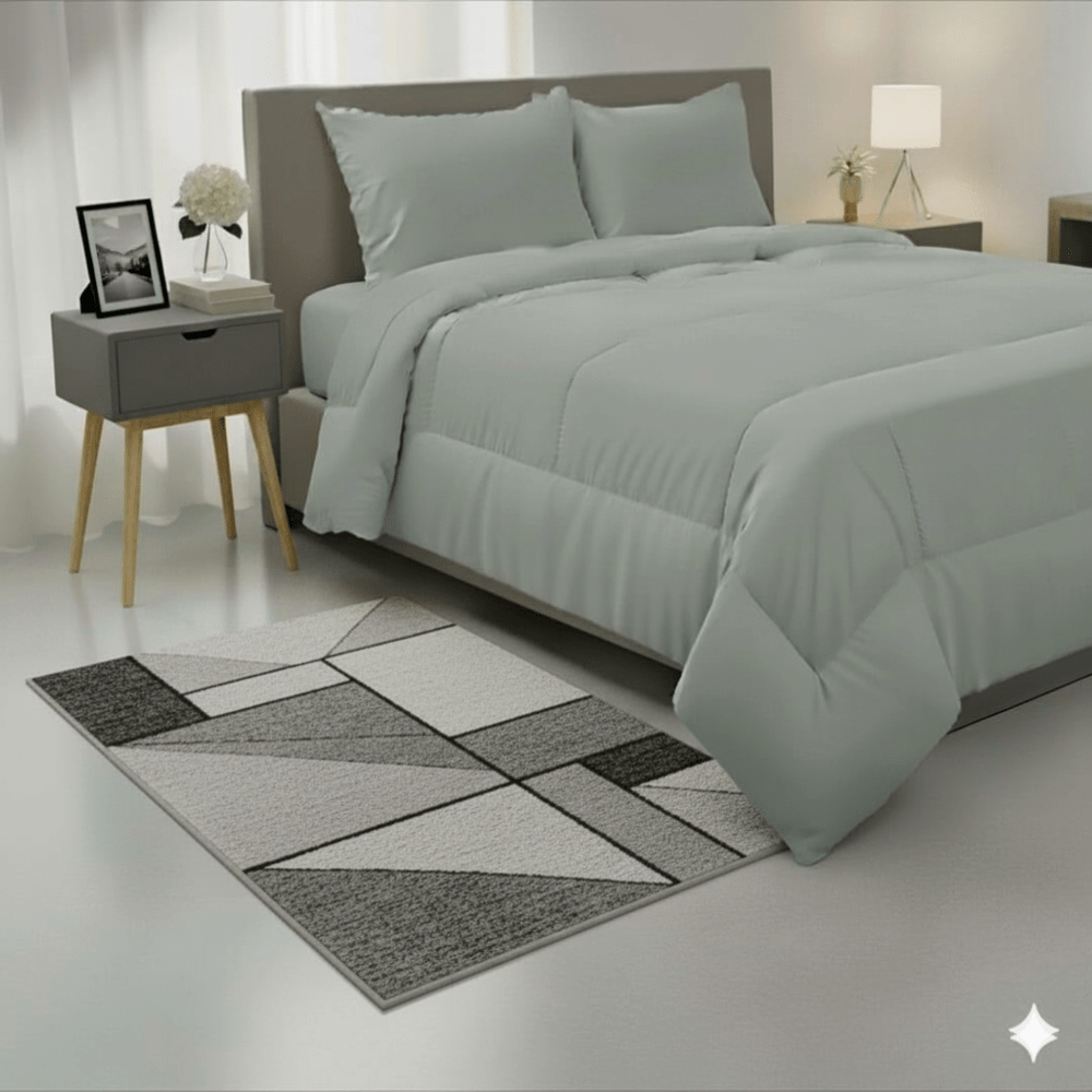 EDREDON 100% ALGODON 220 HILOS VERDE QUEEN CON FUNDA SHAM FREE HOME PREMIUM - 1