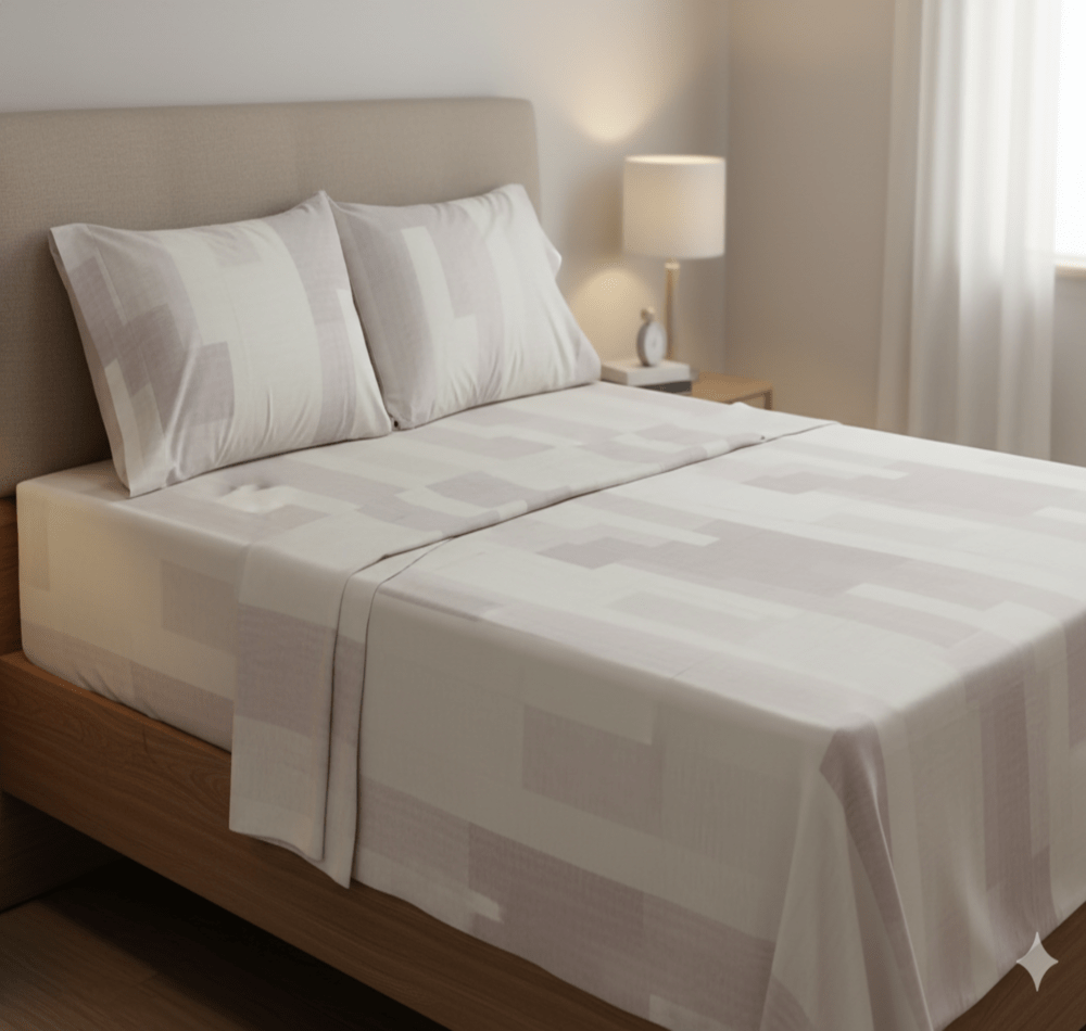 JUEGO DE SABANAS 100% ALGODON 220 HILOS 2 PLAZAS ERASMUS VINO FREE HOME PREMIUM - 1