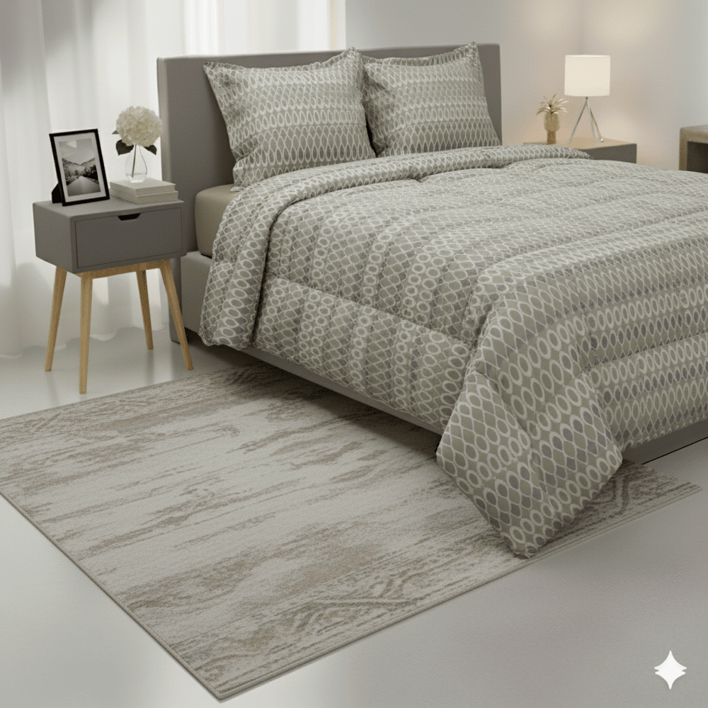 EDREDON 100% ALGODON 220 HILOS QUEEN CON FUNDA SHAM VARANASI FREE HOME PREMIUM - 1