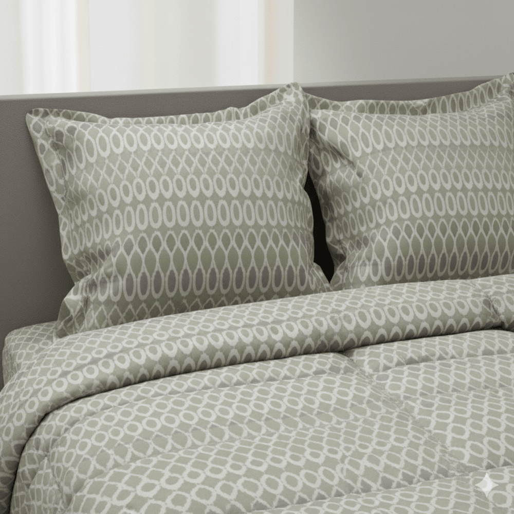 EDREDON 100% ALGODON 220 HILOS QUEEN CON FUNDA SHAM VARANASI FREE HOME PREMIUM - 2
