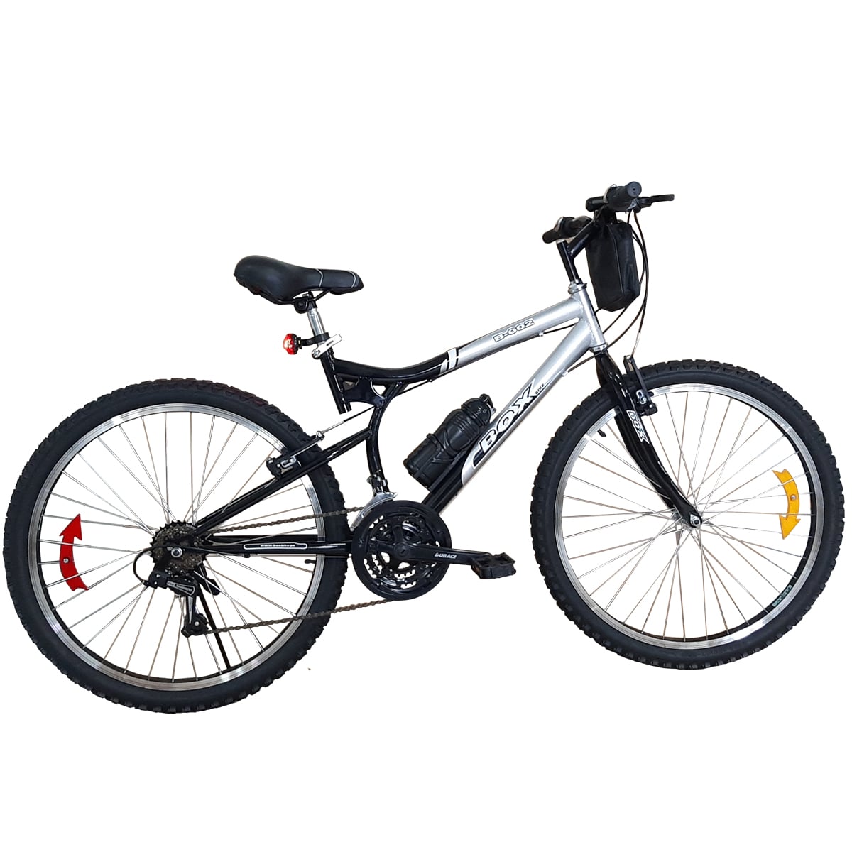 BICICLETA BOX BIANCHIS ARO 26 - NEGRO CON GRIS - 1