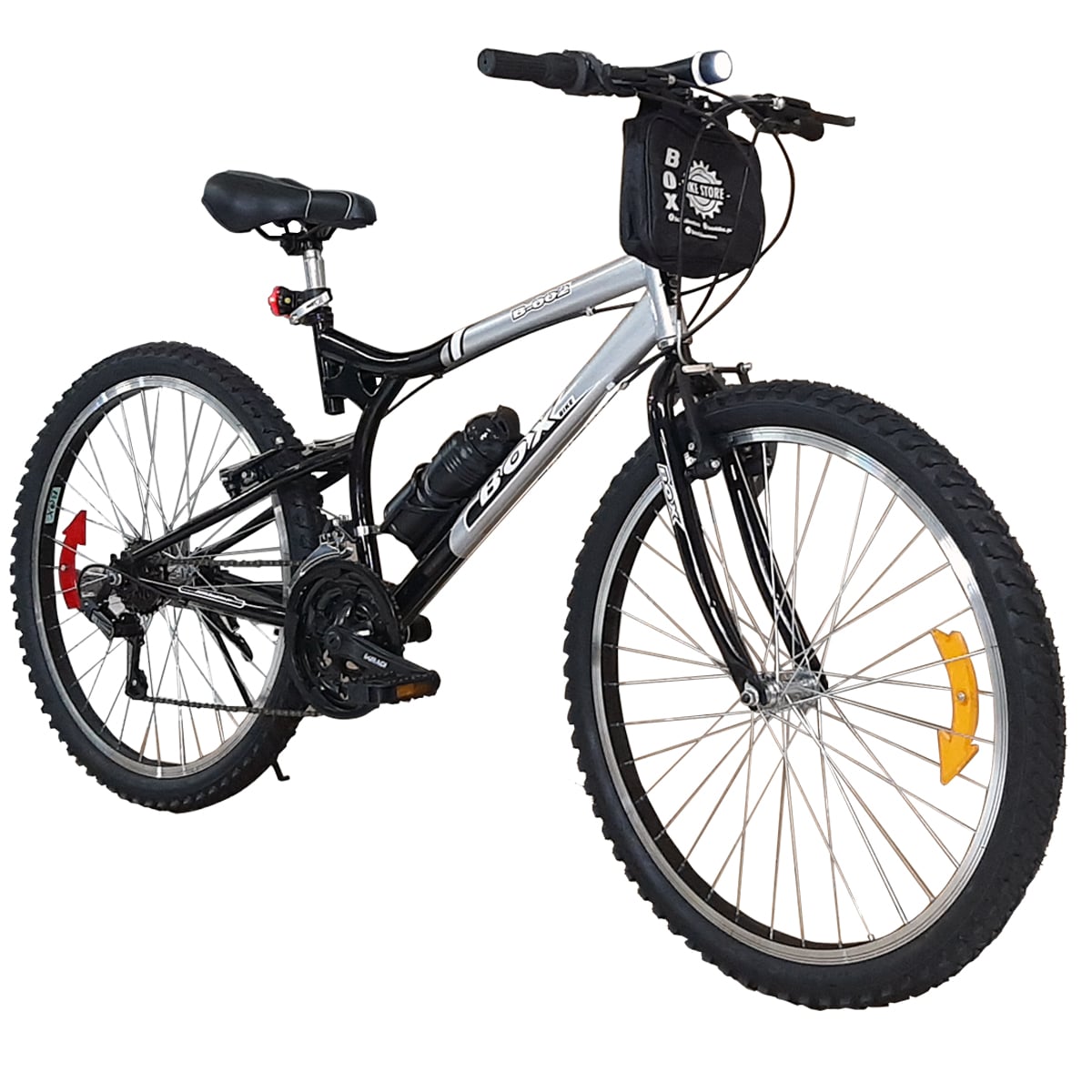 BICICLETA BOX BIANCHIS ARO 26 - NEGRO CON GRIS - 2