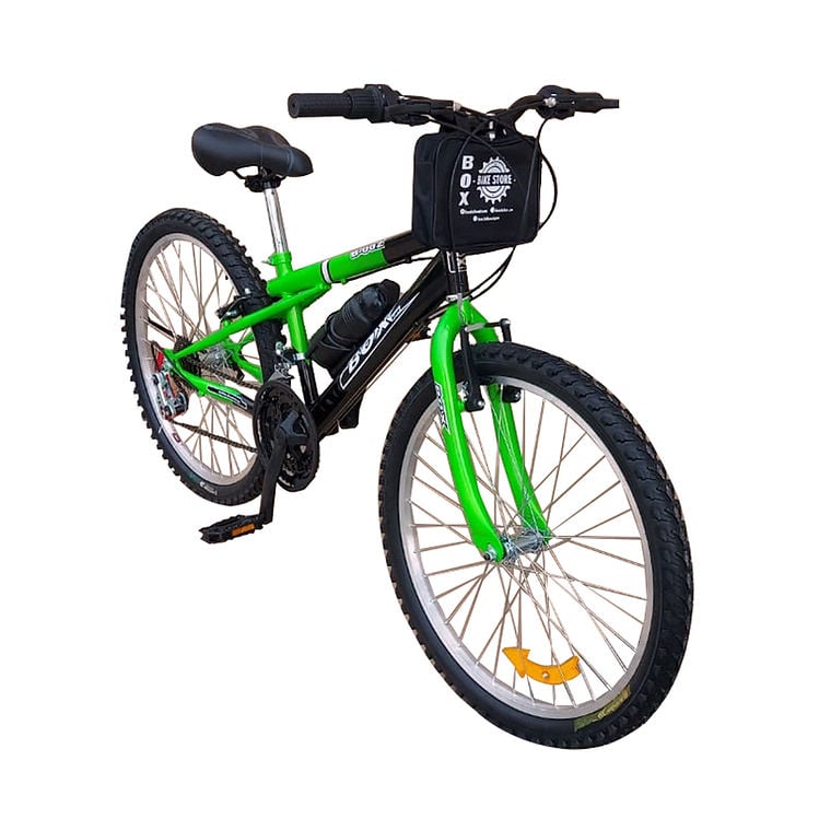 BICICLETA MOUNTAIN BIKE BOX BIKE MTB ARO 24 VERDE NEGRO - 2