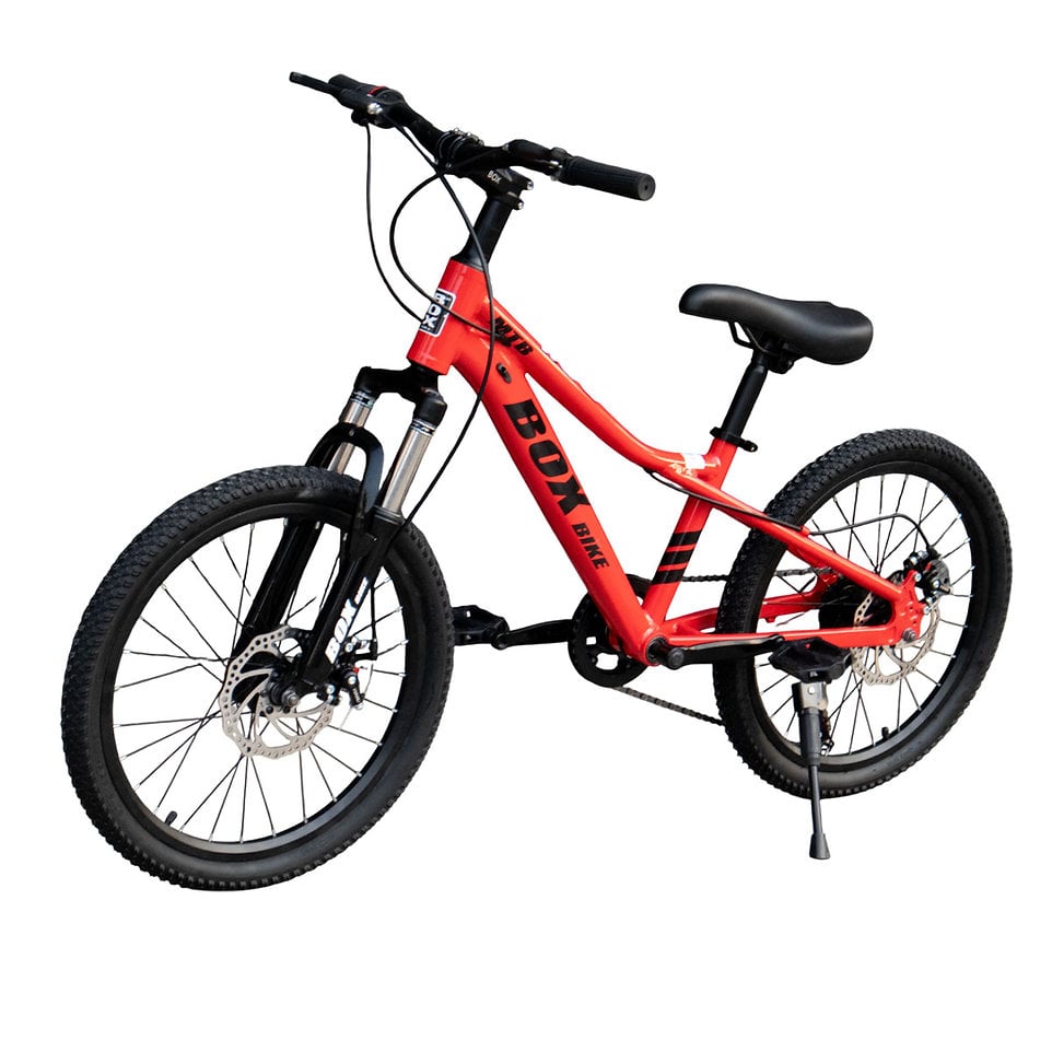BICICLETA BOX MTB ARO 20 CON FRENOS DE DISCO Y SUSPENSIÓN DELANTERA ROJO - 2