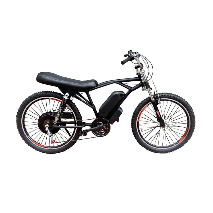 BICICLETA ELÉCTRICA BOX CHOPPER DE 500WATSS DOBLE AMORTIGUADOR - NEGRO - 1