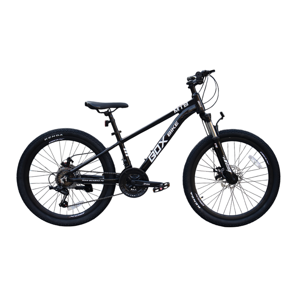 BICICLETA BOX DE ALUMINIO MTB MODELO RAPTOR ARO 24 NEGRA CON FUCSIA - 3