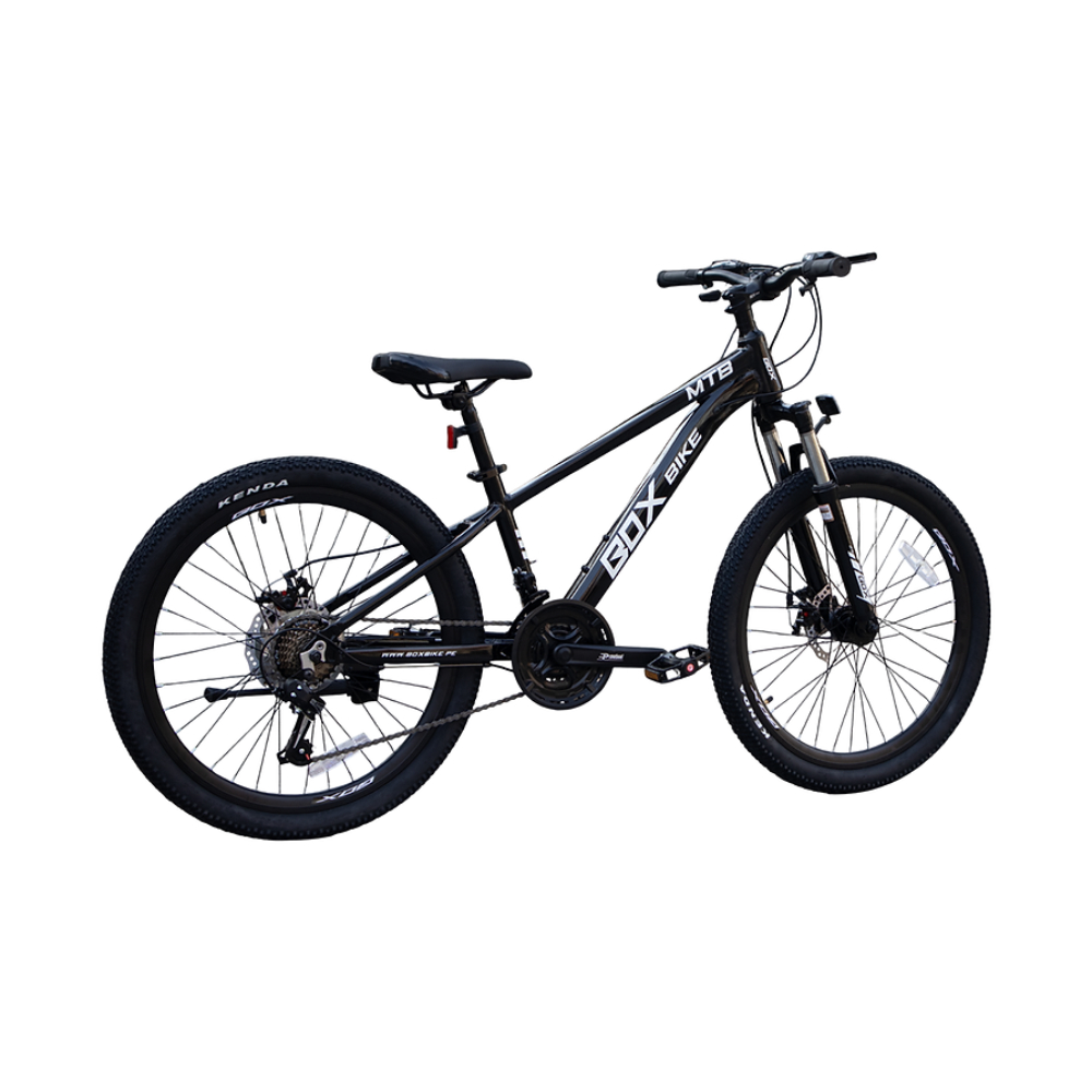 BICICLETA BOX DE ALUMINIO MTB MODELO RAPTOR ARO 24 NEGRA CON FUCSIA - 5