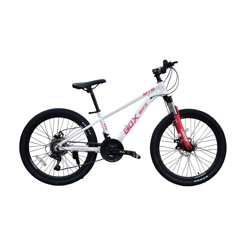 BICICLETA BOX DE ALUMINIO MTB MODELO RAPTOR ARO 24 NEGRA CON FUCSIA - 6