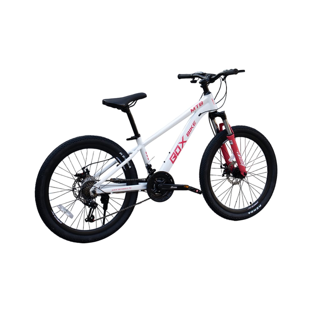 BICICLETA BOX DE ALUMINIO MTB MODELO RAPTOR ARO 24 NEGRA CON FUCSIA - 8