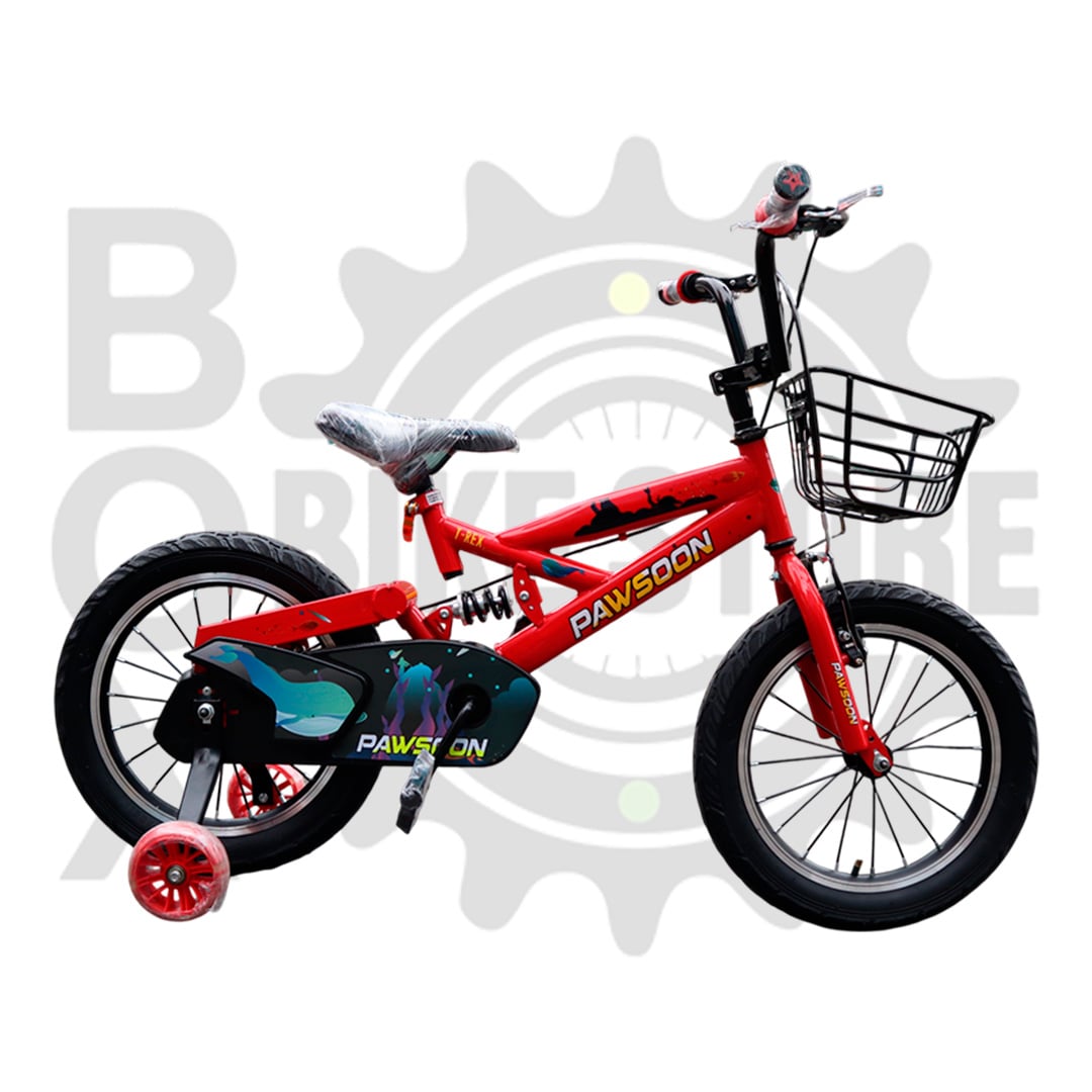 BICICLETA PAWSOON ARO 16 PARA NIÑO ESTILO BMX DEPORTIVO ROJO - 1