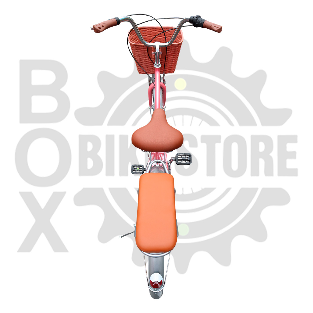 BICICLETA URBANA KOMBAT LADY ARO 24 CON CANASTA, PARRILLA Y 7 VELOCIDADES ROSA - 4