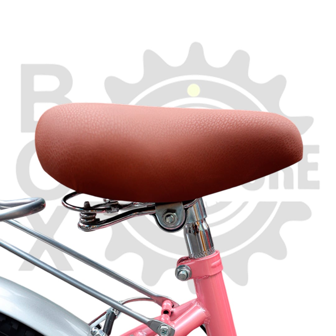 BICICLETA URBANA KOMBAT LADY ARO 26 CON CANASTA, PARRILLA Y 7 V ROSADO - 4