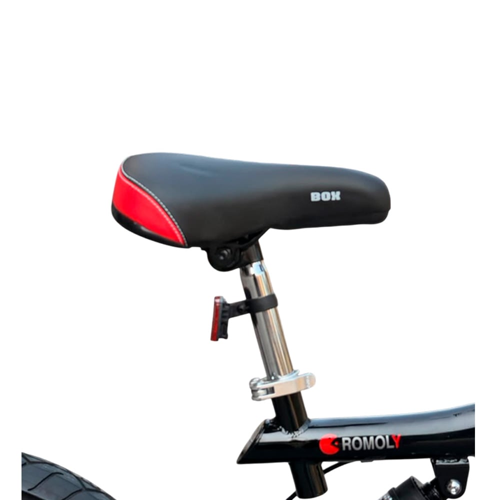 BICICLETA BMX CON TRIPLE SUSPENSIÓN ARO 20 - NEGRO CON ROJO - 5