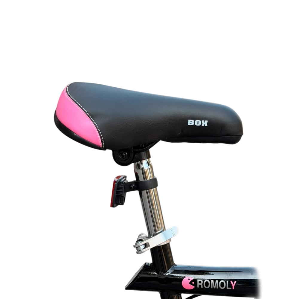 BMX CON TRIPLE SUSPENSIÓN ARO 20 - NEGRO CON ROSADO - 5