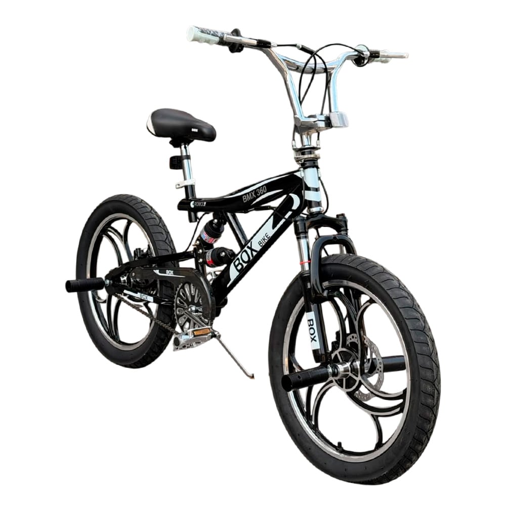 BMX CON TRIPLE SUSPENSIÓN ARO 20 - NEGRO CON BLANCO - 3