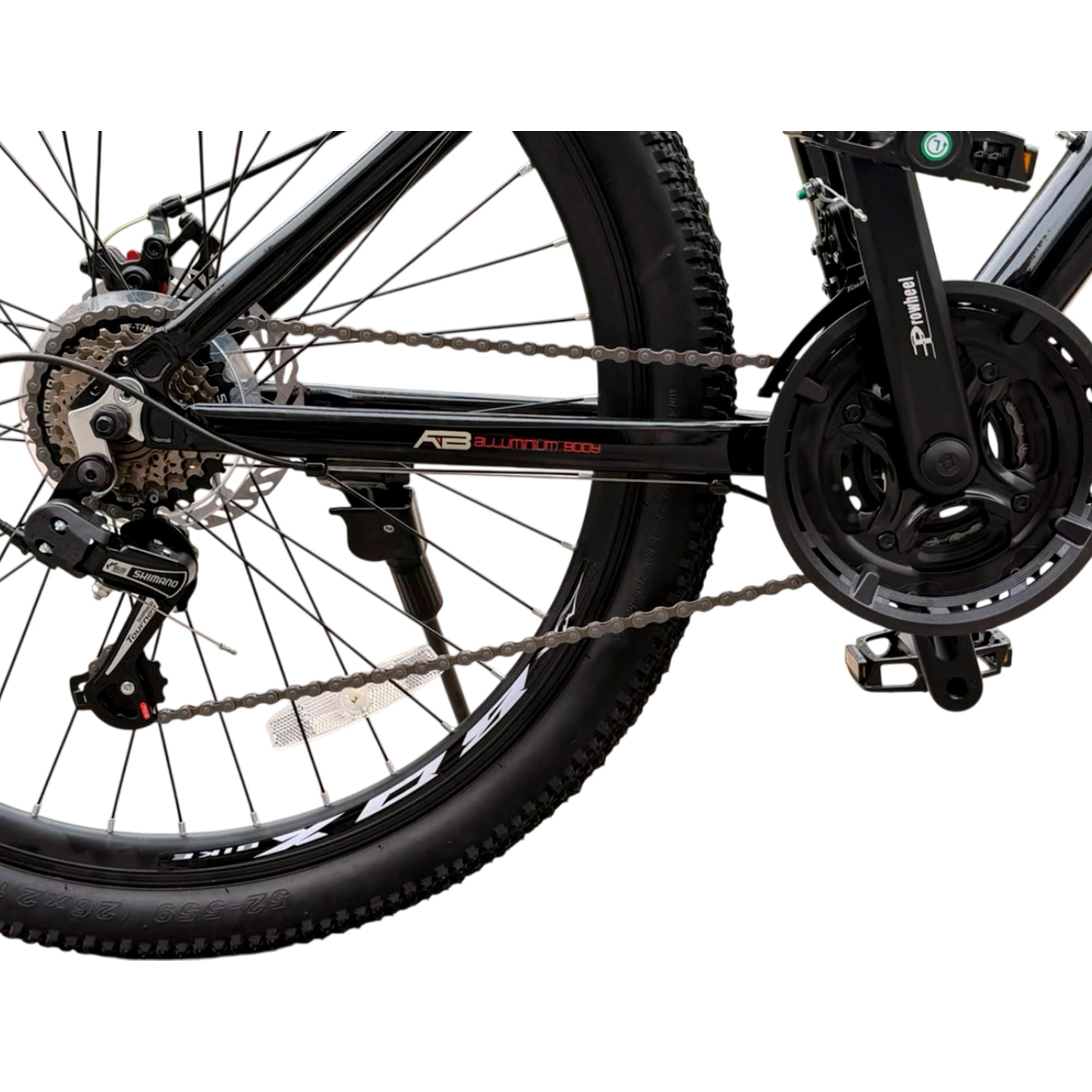 BICICLETA MTB ARO 26 DE ALUMINIO COLOR NEGRO - 4