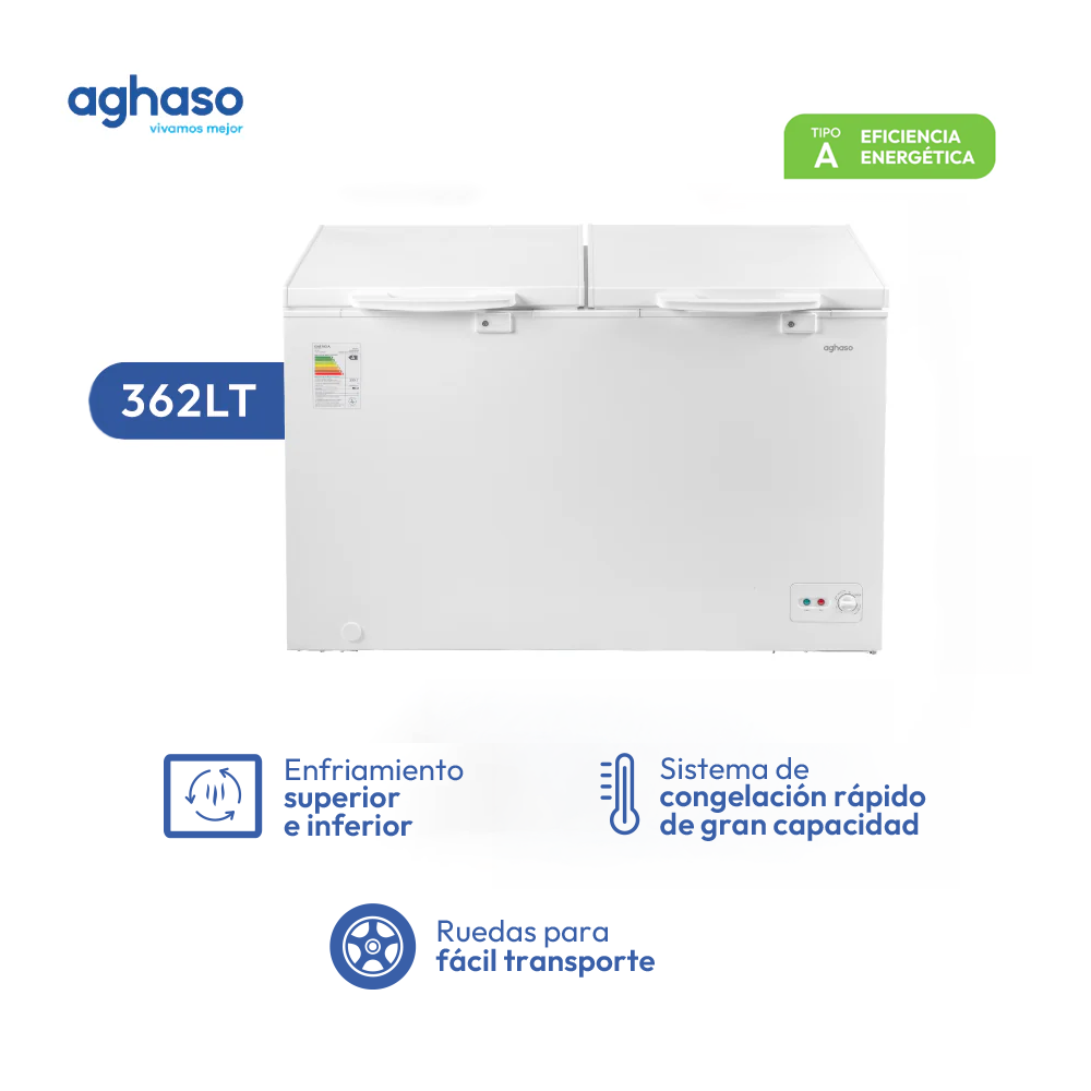 CONGELADORA AGHASO CONG-AGH02 362LT BLANCO - 1