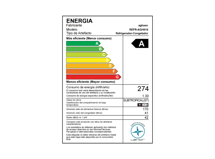 REFRIGERADORA AGHASO 211 L - 4
