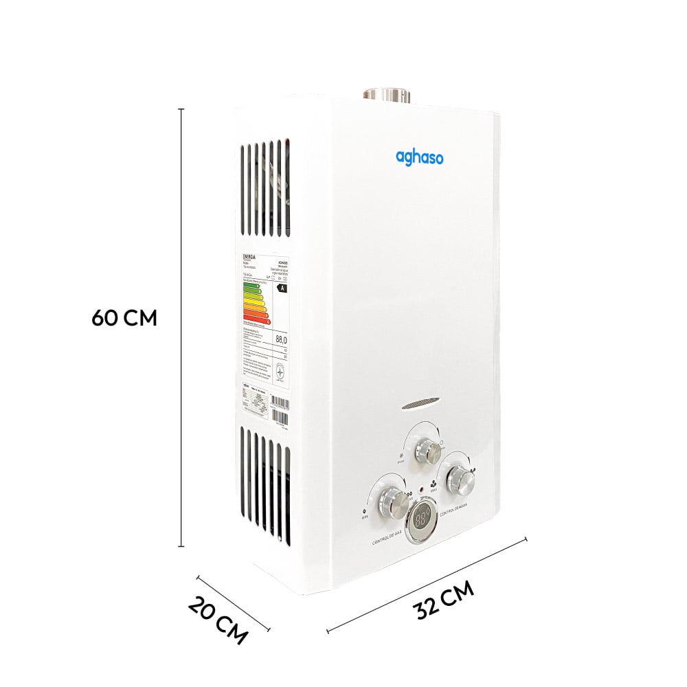 TERMA A GAS AGHASO TIRO FORZADO 10L GN PANEL DIGITAL EFICIENCIA A - 2
