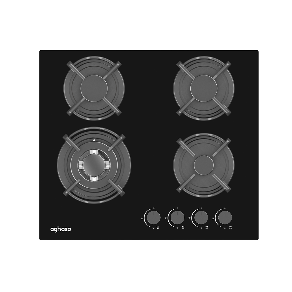 ENCIMERA A GAS GLP AGHASO VIDRIO MODULAR 60 CM