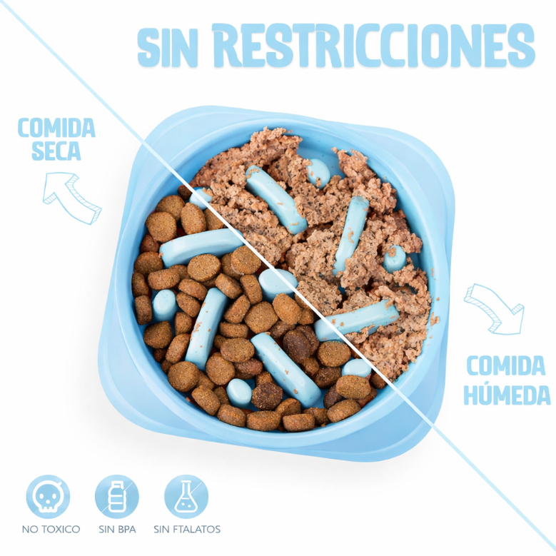 PLATO PERRO PACK X 2 COMEDERO ANTI-ANSIEDAD 1 LT ANKAFA - 8