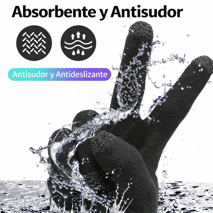 GUANTES GAMER TOUCHSCREEN PACK X2 ANTISUDOR | DOBLE RENDIMIENTO PARA CELULAR - 3