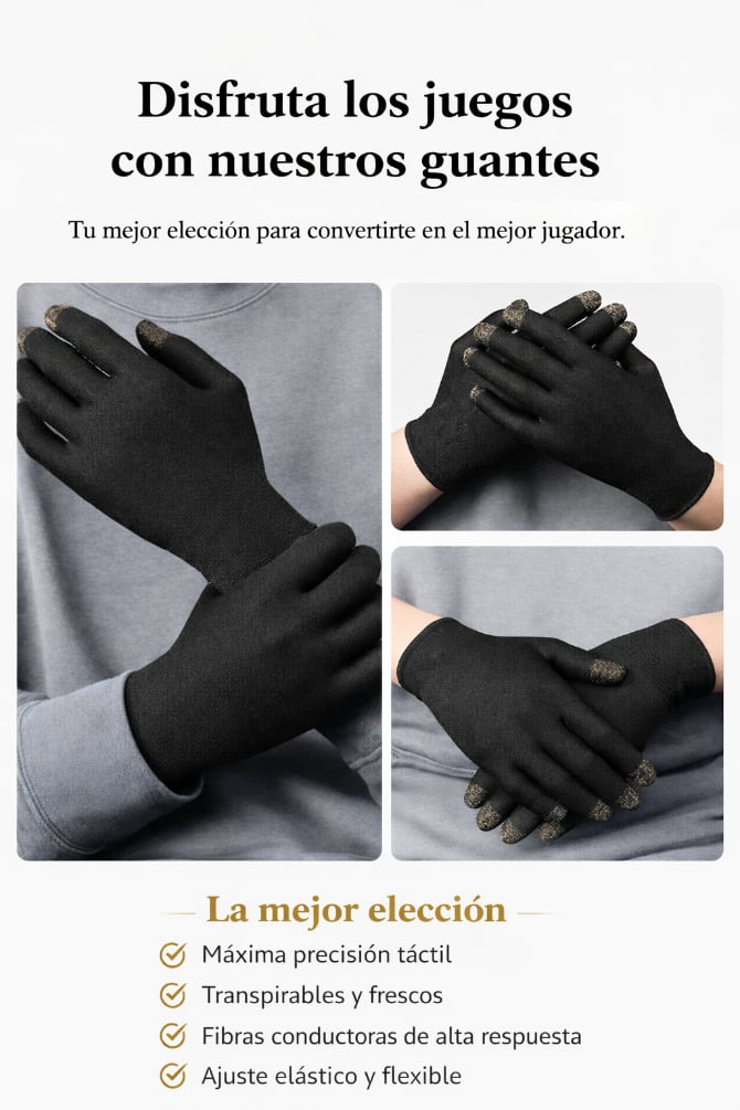 GUANTES DEPORTIVOS ANTISUDOR CON PANTALLA TÁCTIL | AJUSTE ELÁSTICO Y CÓMODO - 4