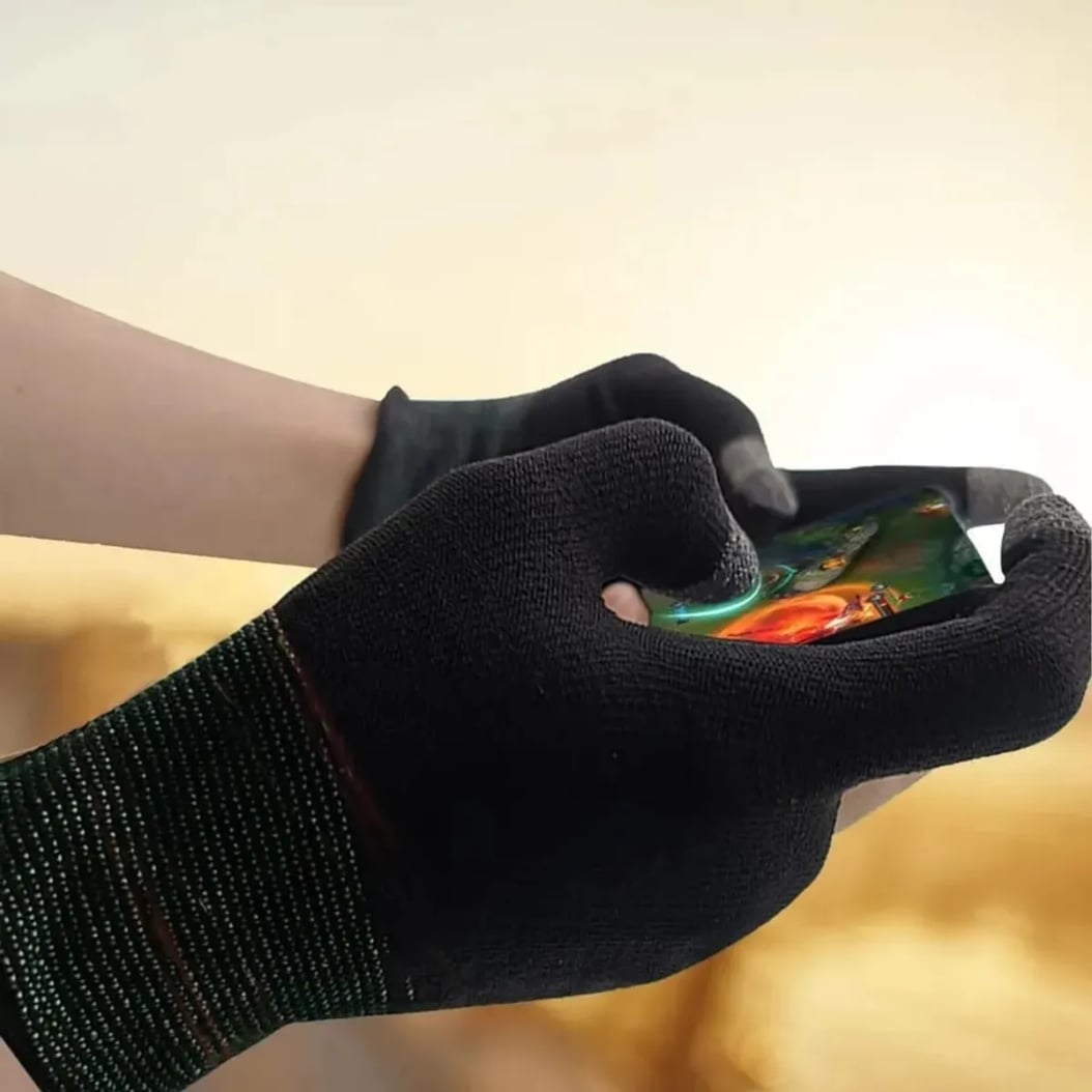GUANTES TÁCTILES ANTIDESLIZANTES TOUCH PARA CELULAR NEGROS | ANTISUDOR Y TRANSPIRABLES - 3