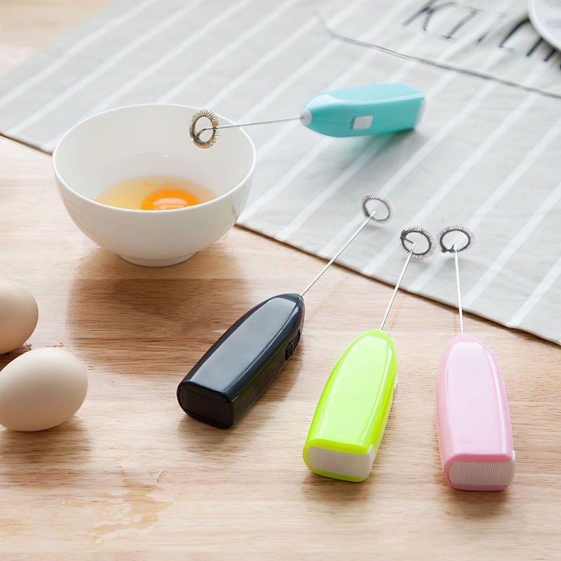 PACK 3 ACCESORIOS COCINA ANKAFA MULTICOLOR BATIDOR ESPUMADERA MANUAL CAFE LECHE JUGOS - 2