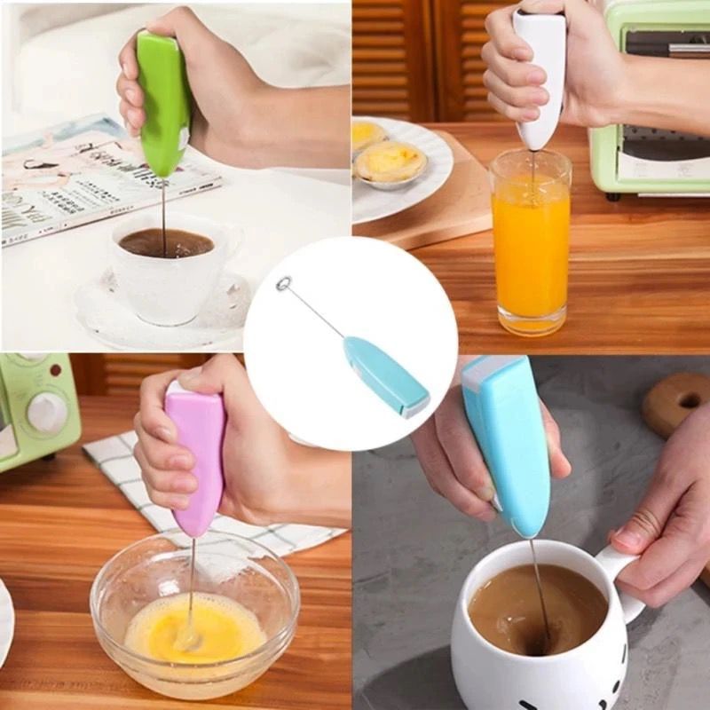 PACK 3 ACCESORIOS COCINA ANKAFA MULTICOLOR BATIDOR ESPUMADERA MANUAL CAFE LECHE JUGOS - 5