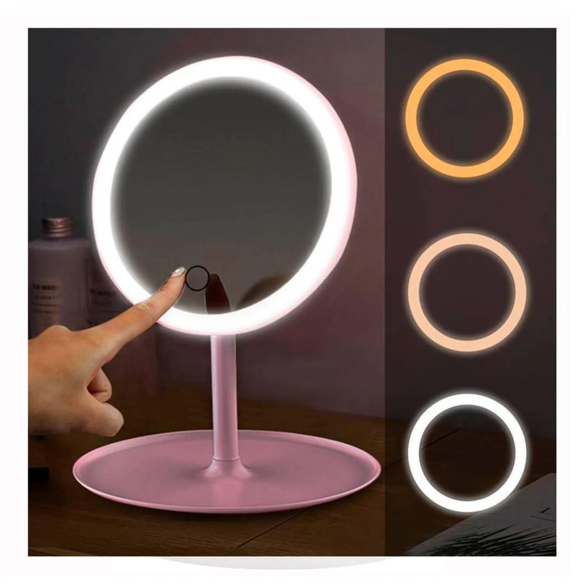 ESPEJO CIRCULAR LED PARA MAQUILLAJE - 4