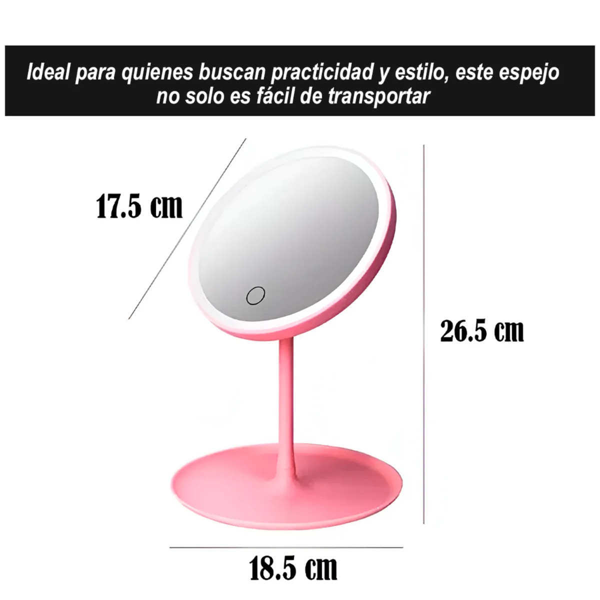 ESPEJO CIRCULAR LED PARA MAQUILLAJE - 6