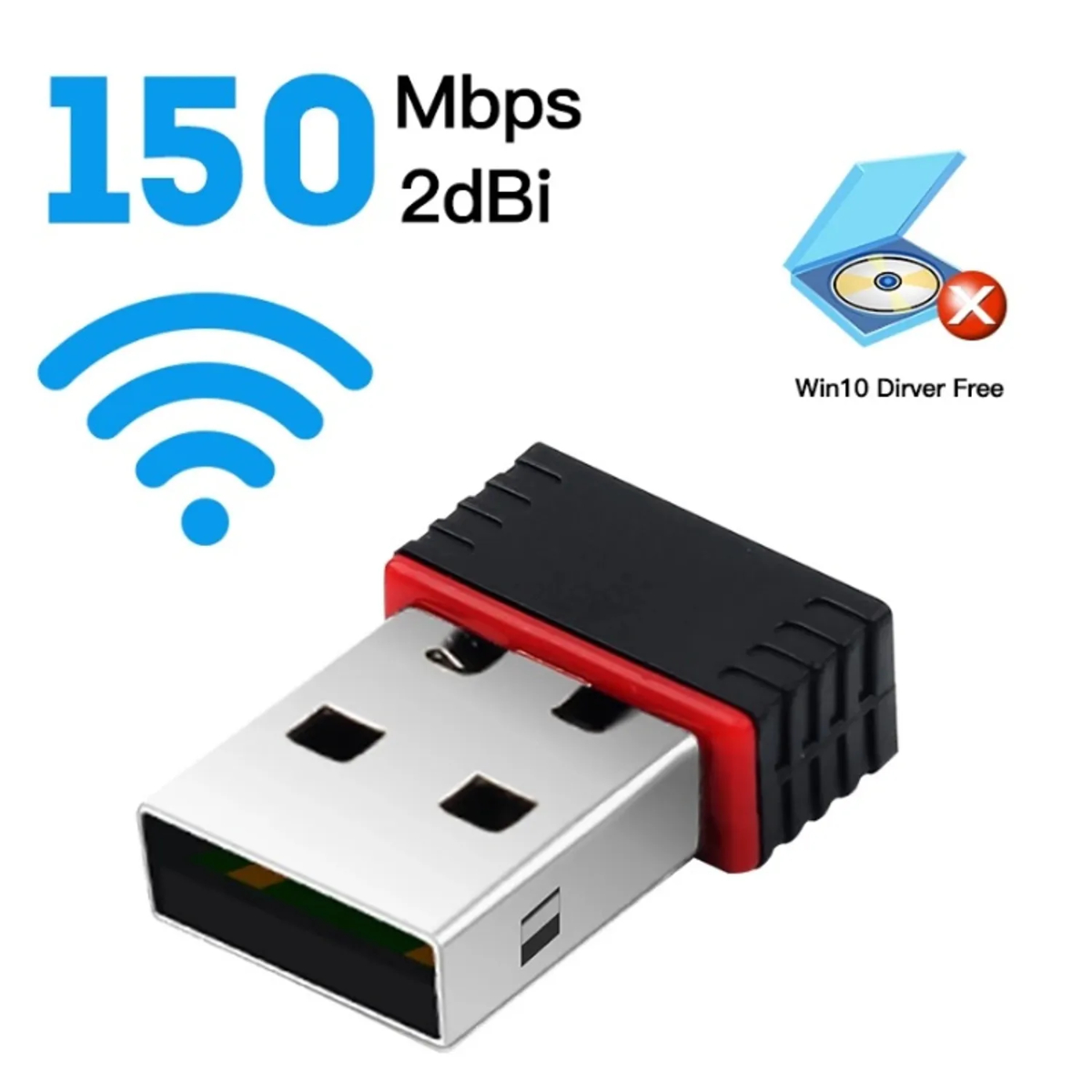 RECEPTOR USB WIFI 150 MBPS INALAMBRICO USB 2.0 - 5