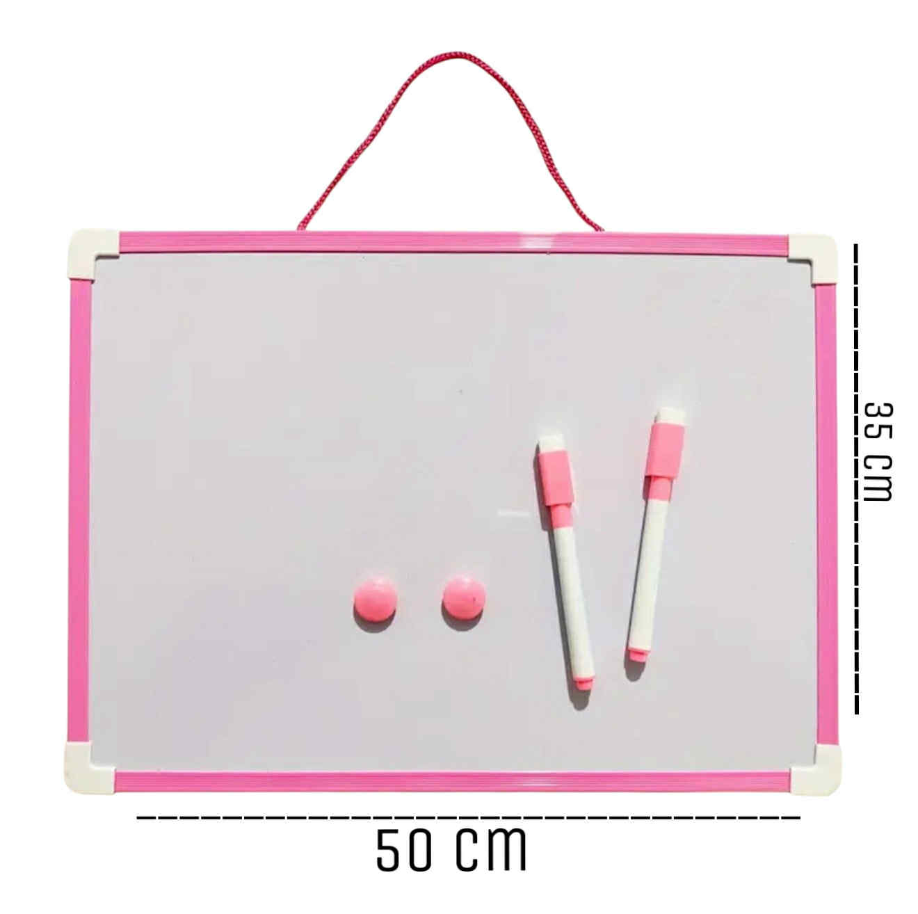 PIZARRA ACRILICA MAGNETICA DOBLE CARA ROSADA DE 30 X 40 CM - 3