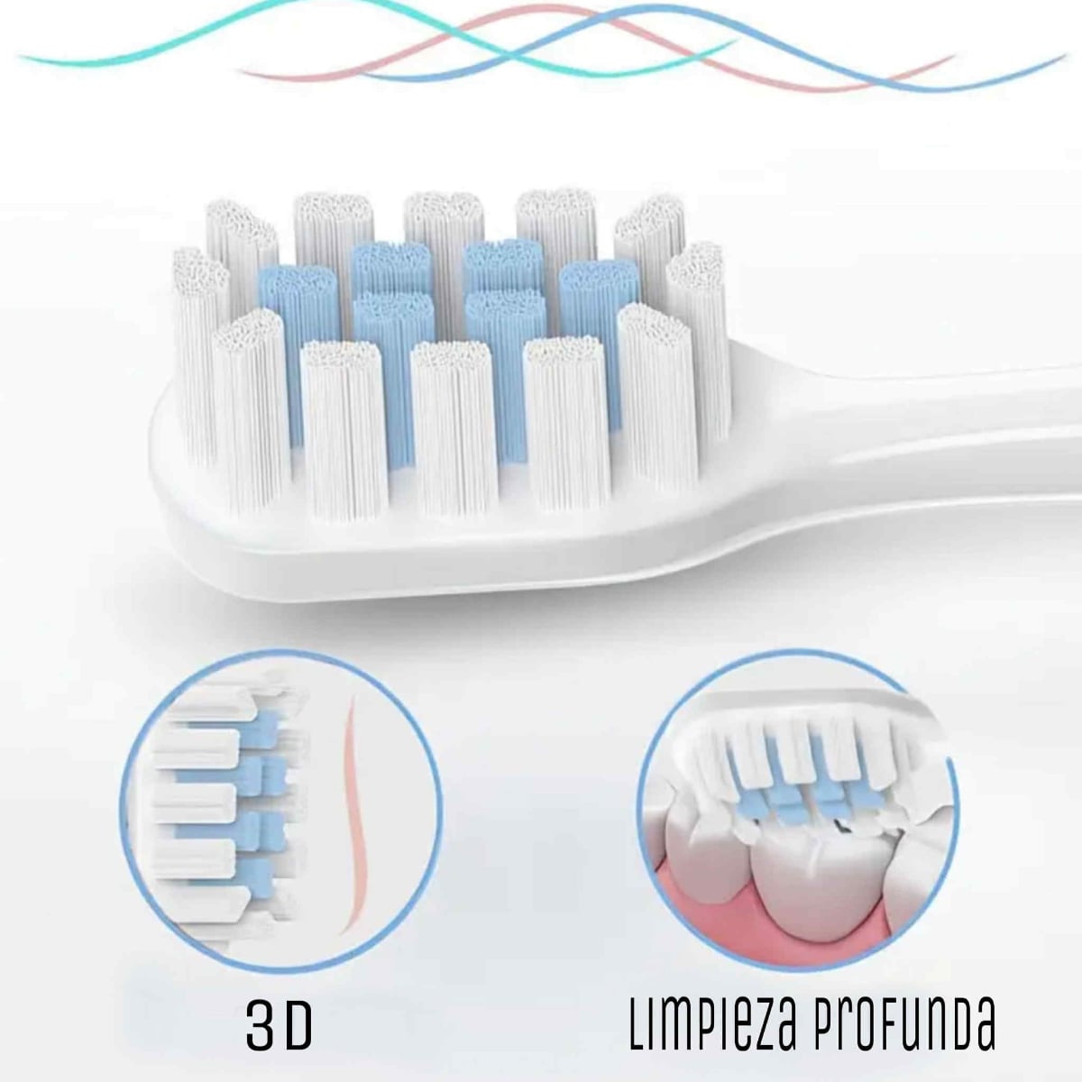 PACK X 3 CEPILLOS ELÉCTRICOS PARA ADULTOS COLOR ROSADO - 2